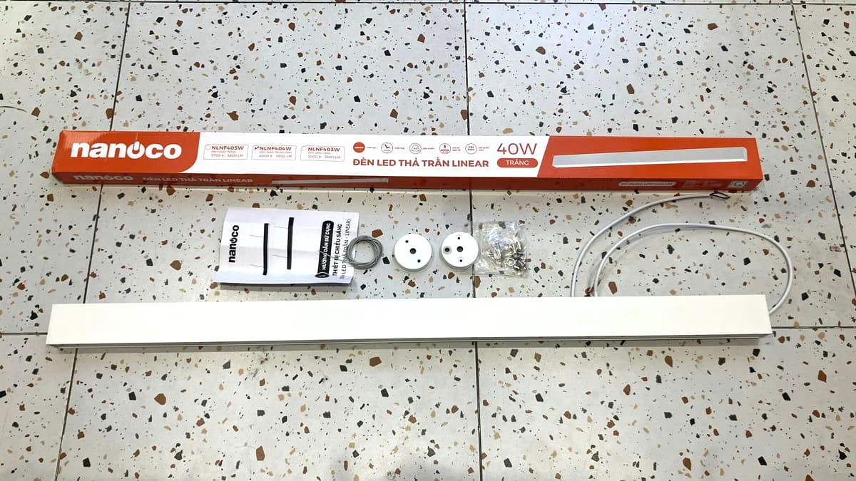 Đèn LED thả trần 40W Nanoco NLNF40 màu trắng