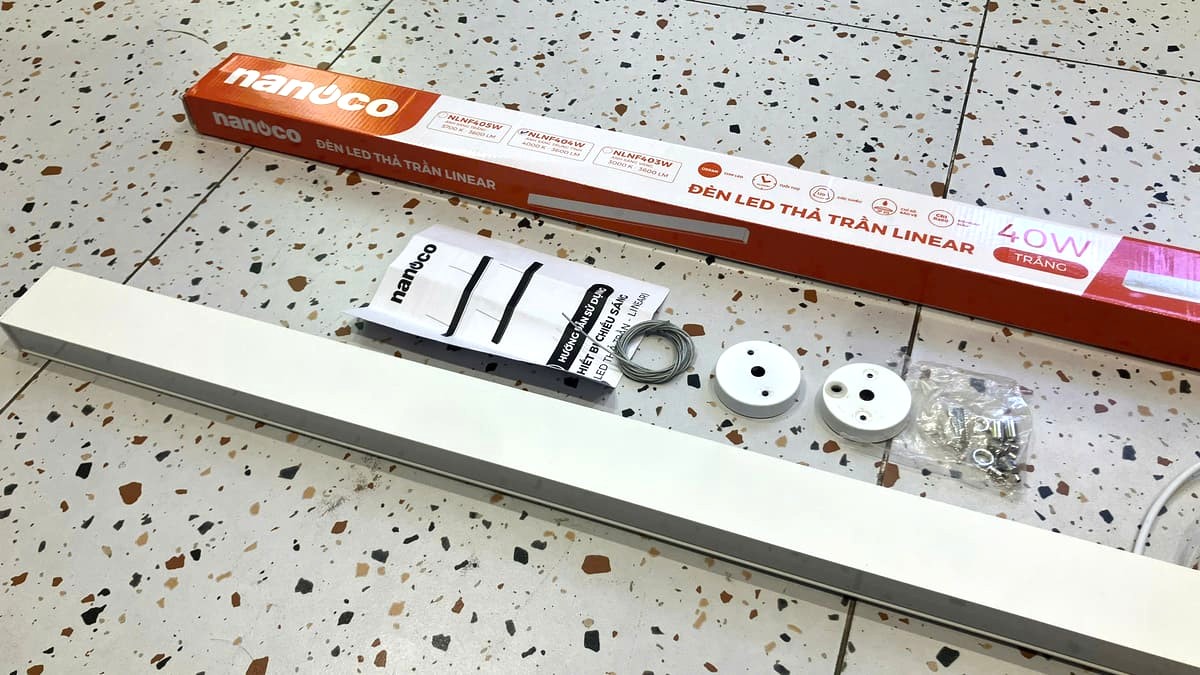 Đèn LED thả trần 40W Nanoco NLNF40 màu trắng