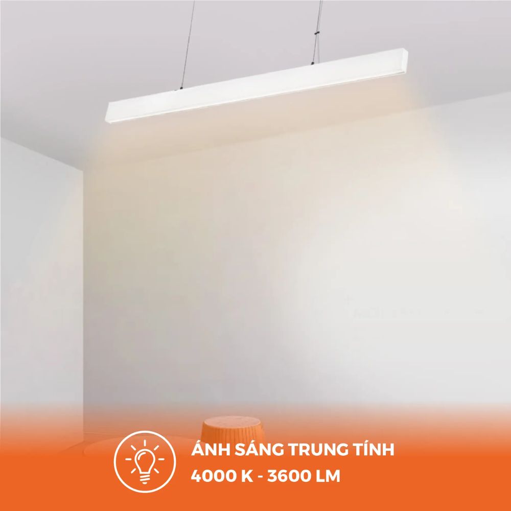 Đèn LED thả trần 40W Nanoco NLNF40 màu trắng
