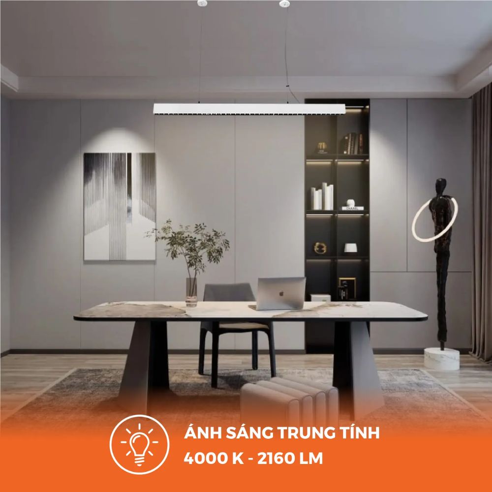 Đèn LED thả trần 36W Nanoco NLNG36 màu trắng