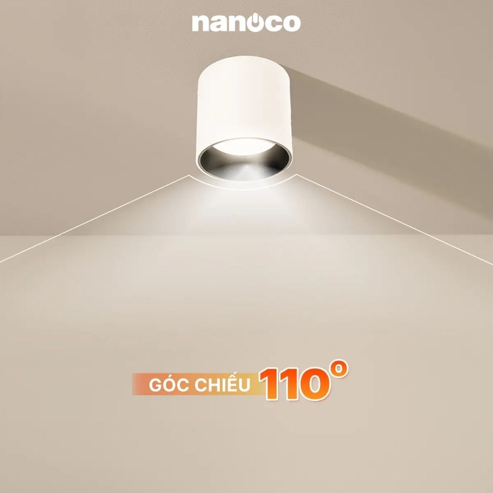 Đèn LED Downlight trụ 10W Nanoco NSDL10 màu trắng
