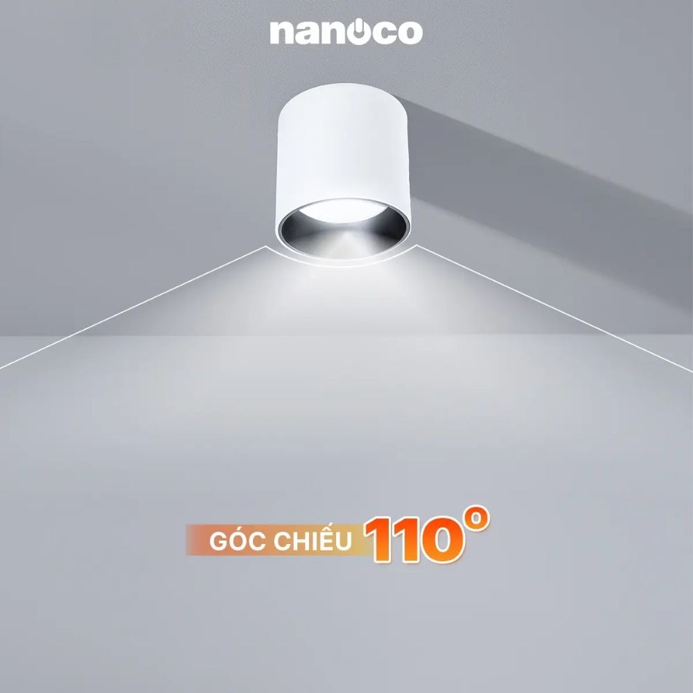 Đèn LED Downlight trụ 15W Nanoco NSDL15 màu trắng