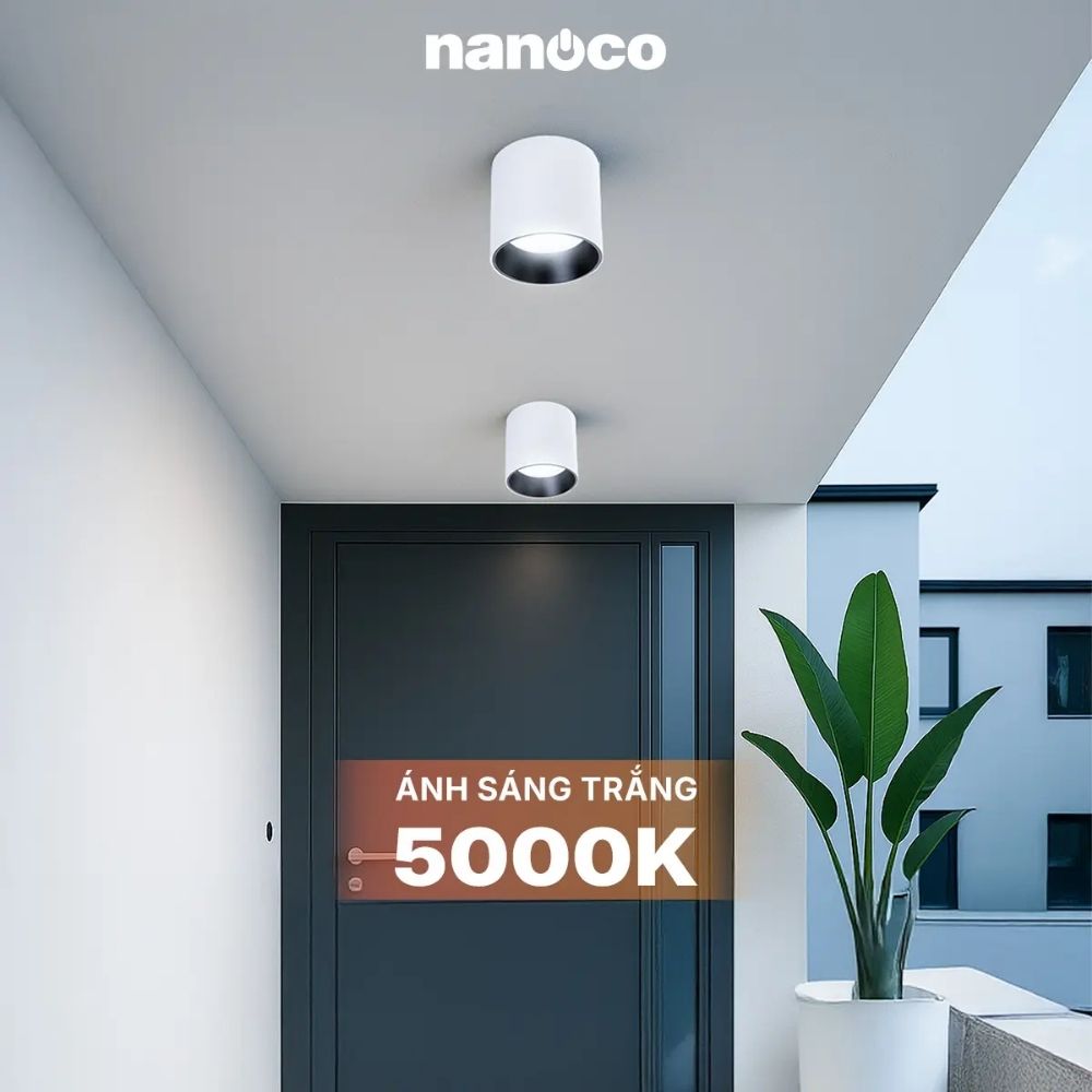 Đèn LED Downlight trụ 15W Nanoco NSDL15 màu trắng