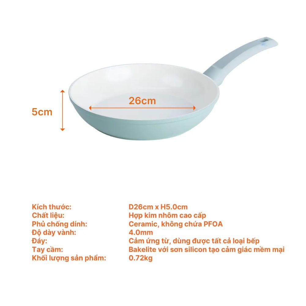 Chảo chống dính Nanoco NCWR26A-G