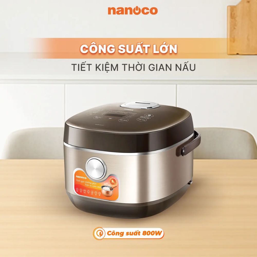 Nồi cơm điện tử 1.8L Nanoco NRC1807GO