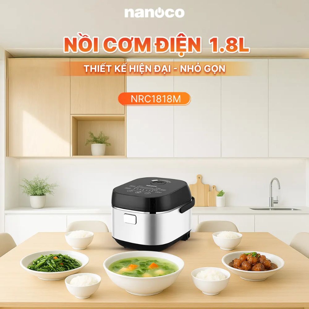 Nồi cơm điện tử 1.8L Nanoco NRC1818M