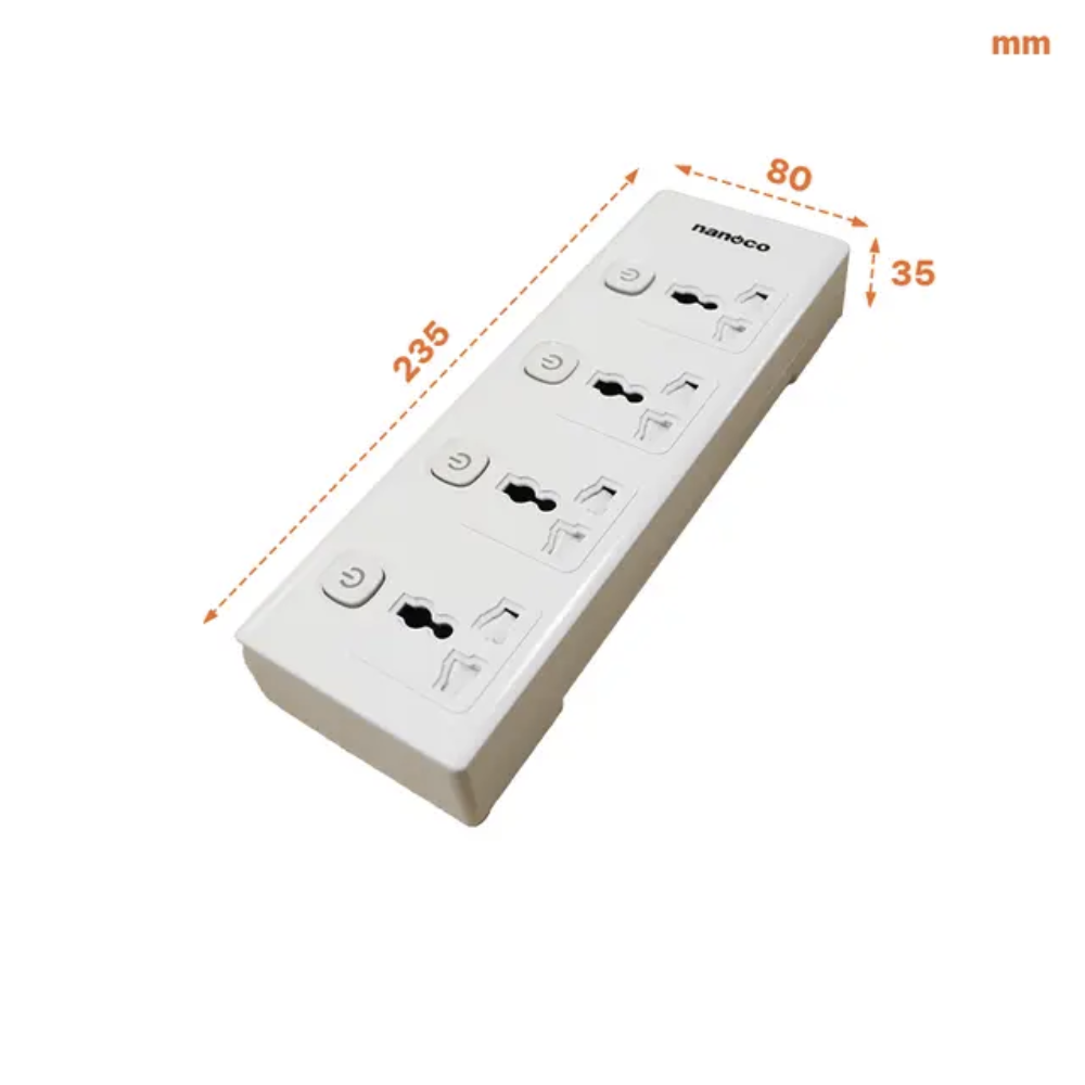 Ổ cắm có dây Nanoco NES43415-3 / NES43415-5