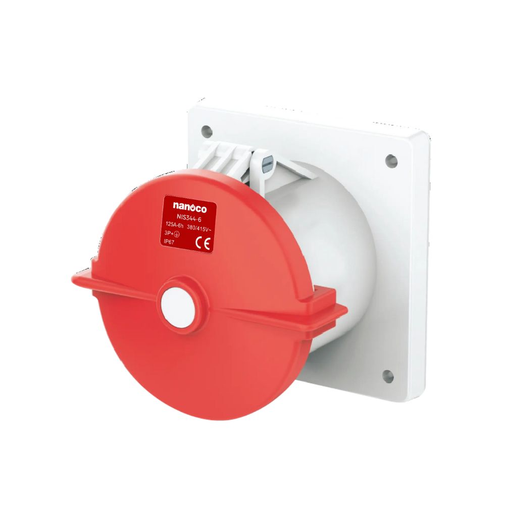 Ổ cắm âm kín nước dạng thẳng 125A IP67 Nanoco