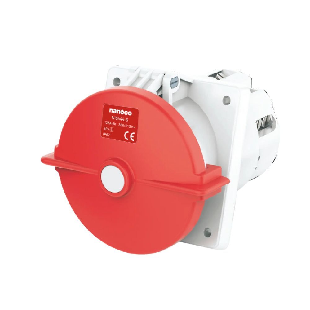 Ổ cắm âm kín nước dạng nghiêng 125A IP67 Nanoco