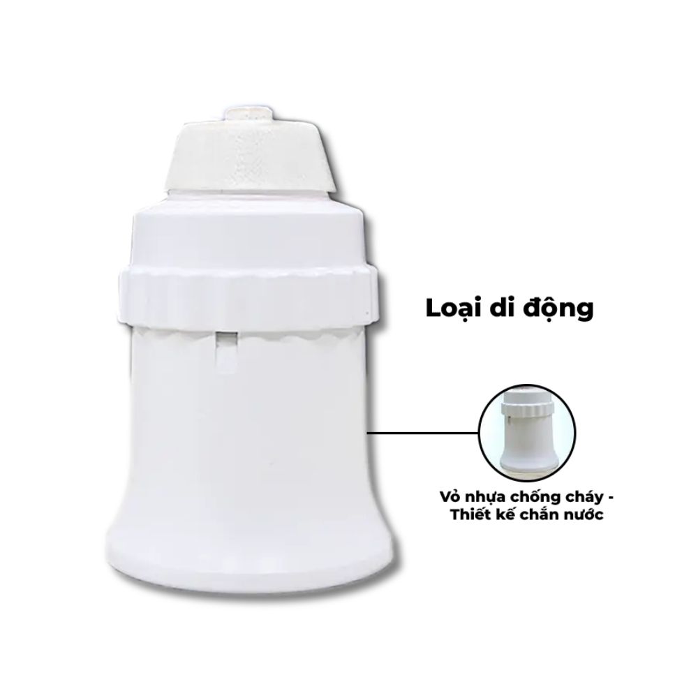 Đui đèn E27 di động màu trắng Nanoco NAE2727W
