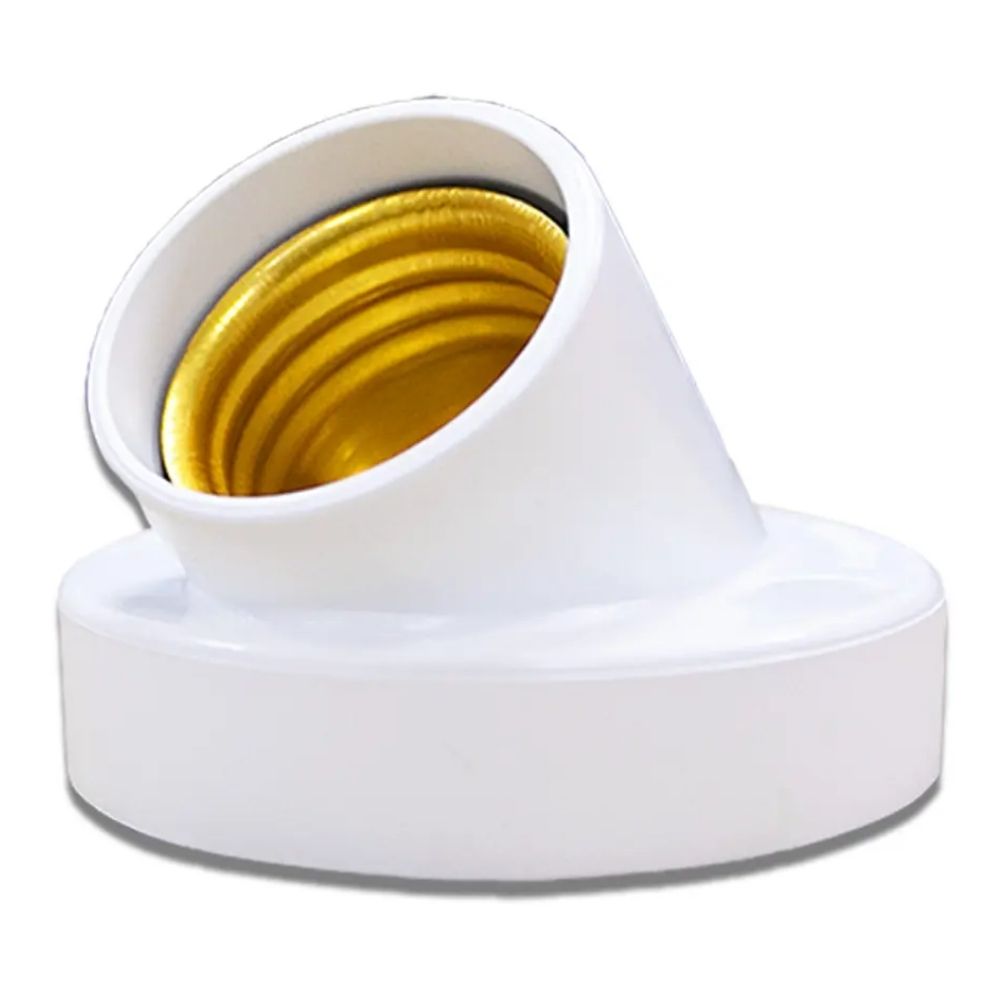 Đui đèn E27 nghiêng 45 độ Nanoco NAE2745W / NAE2745WM1 màu trắng