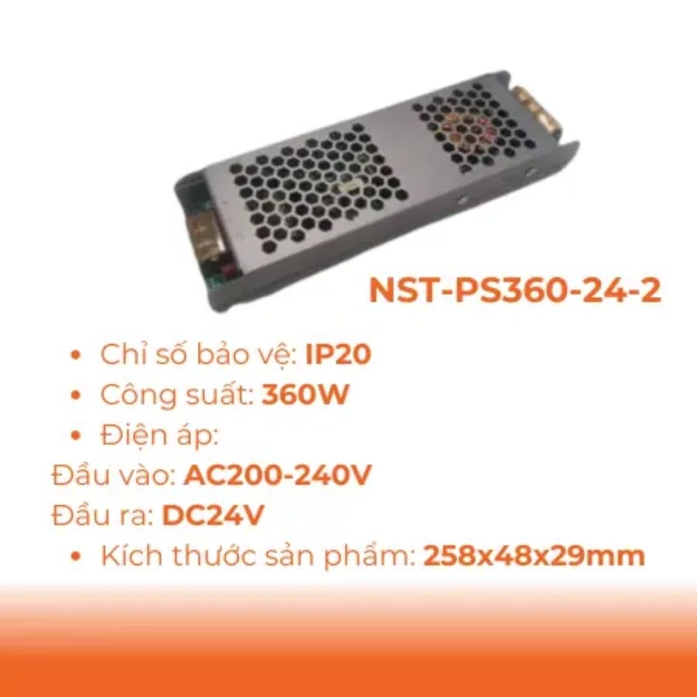 Bộ nguồn tổ ong 360W Nanoco NST-PS360-24-2