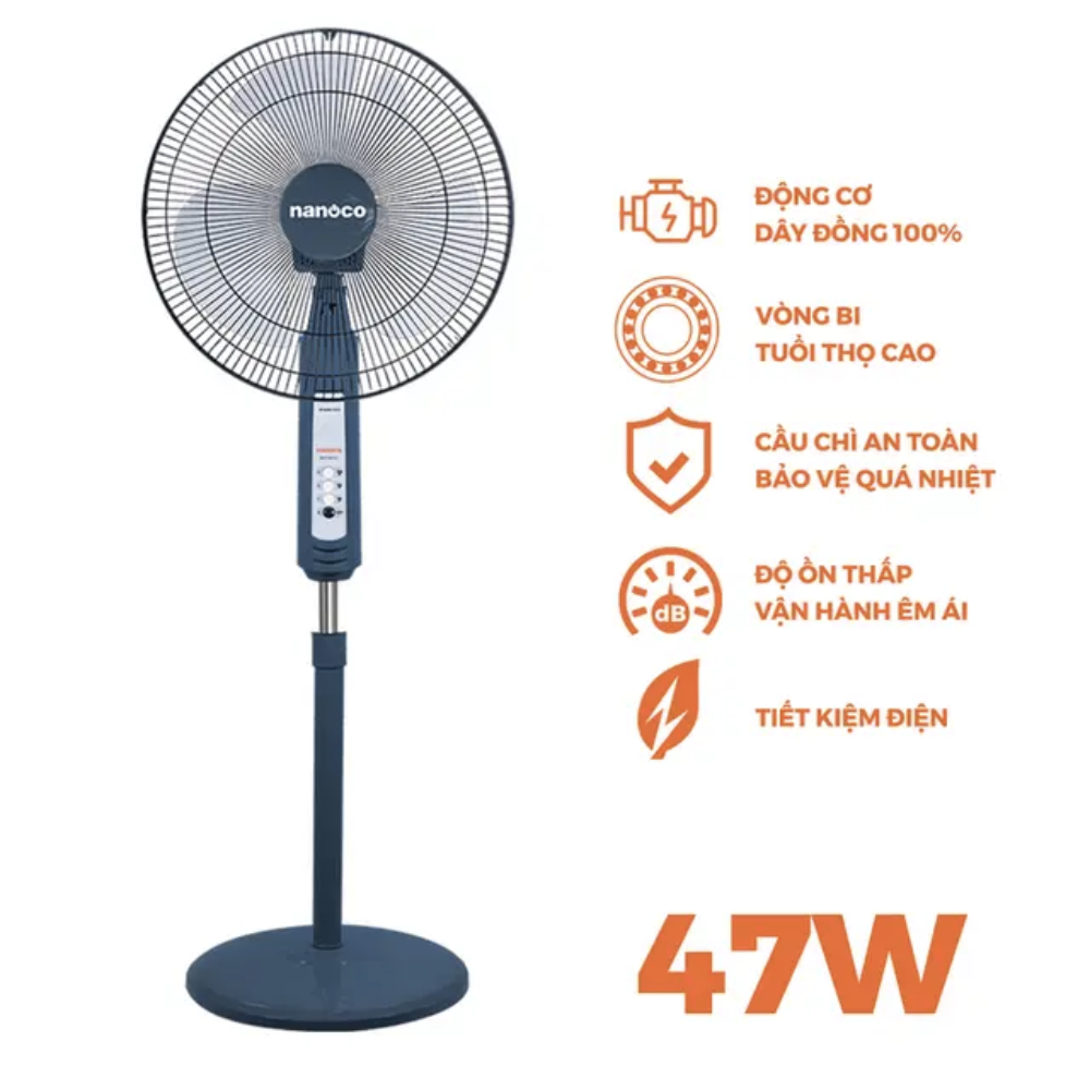 Quạt đứng 3 cánh Nanoco NSF1601G-B