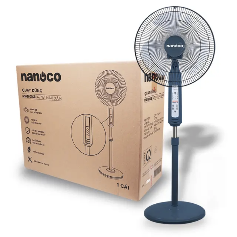 Quạt đứng 3 cánh Nanoco NSF1601G-B