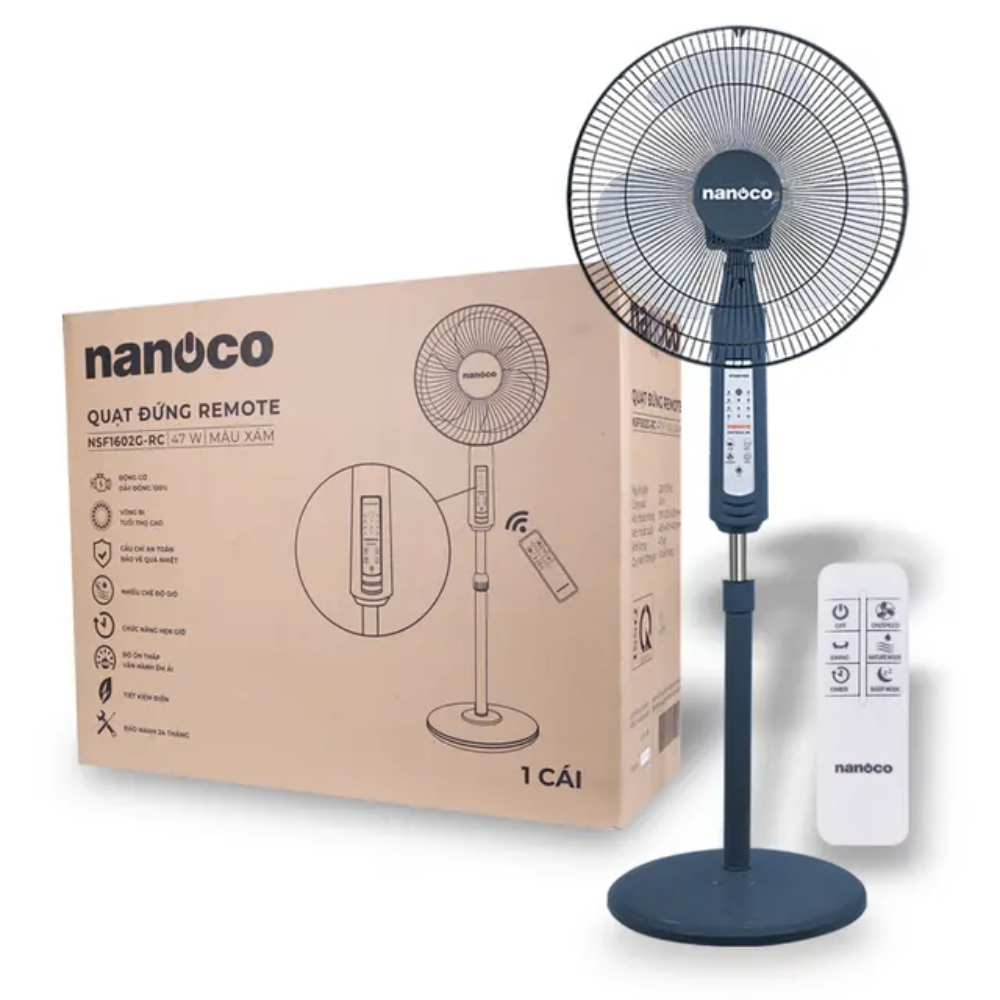 Quạt đứng 3 cánh Nanoco NSF1602G-RCB