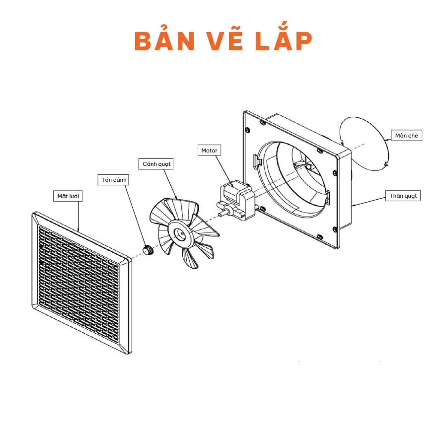 Quạt hút siêu mỏng Nanoco NMV1523