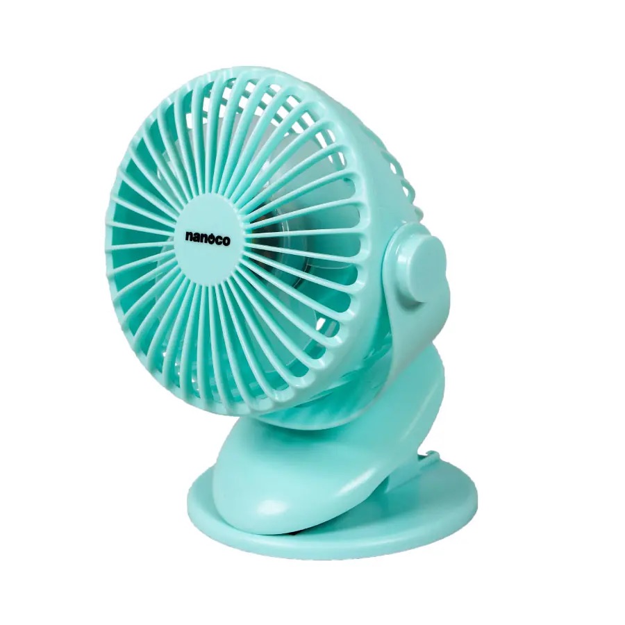 Quạt sạc kẹp 3 cấp độ gió Nanoco NRF5210G