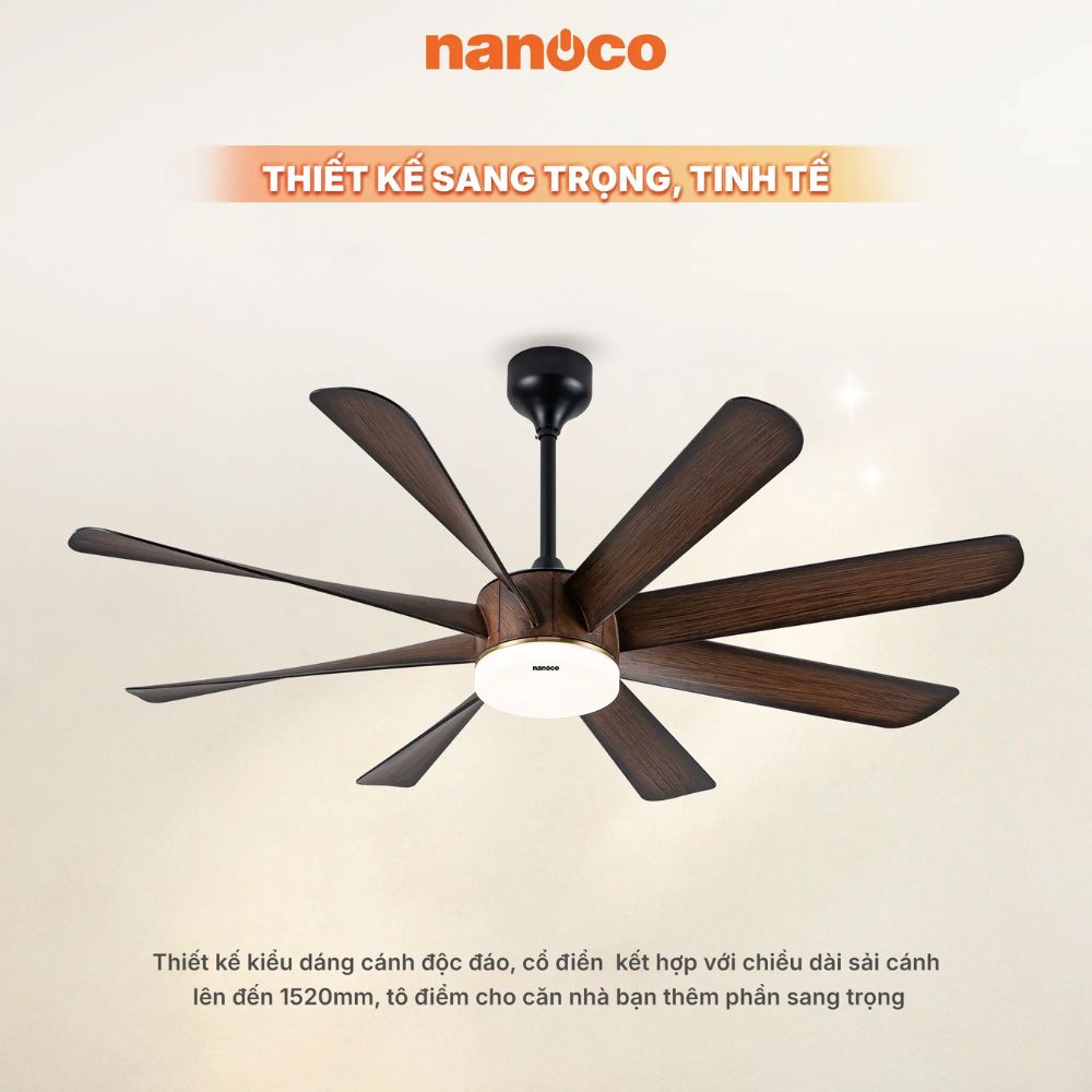Quạt trần 8 cánh Nanoco NCFD6089L