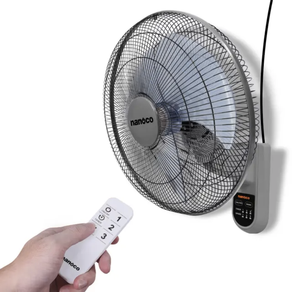 Quạt treo tường remote Nanoco NWF1612RC-BL/G/BE
