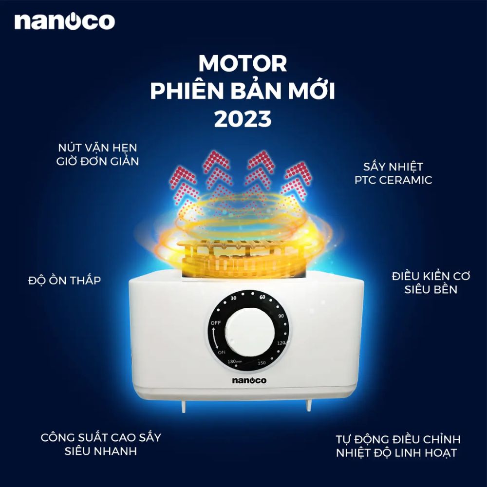 Tủ sấy quần áo Nanoco NCD2006 2000W