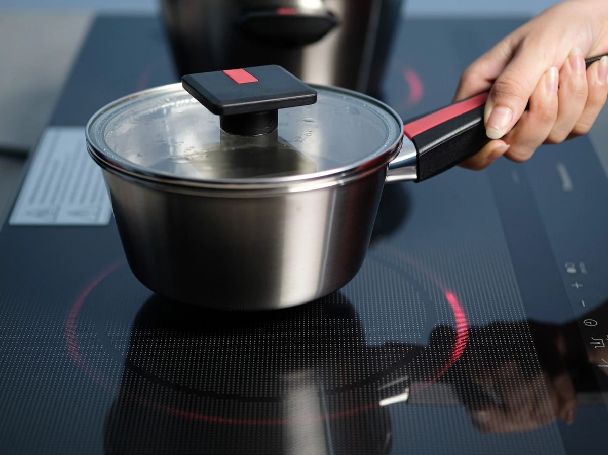 Bếp điện từ đôi Panasonic KY-C227E màu xám, công nghệ ECONAVI