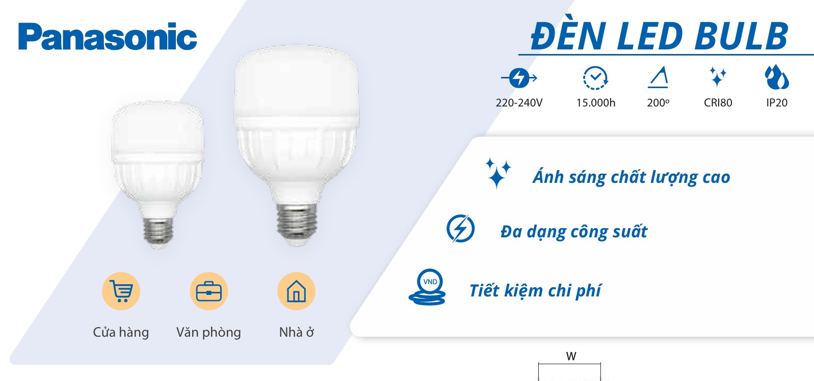 Thông tin sản phẩm đèn LED Bulb T2 Panasonic