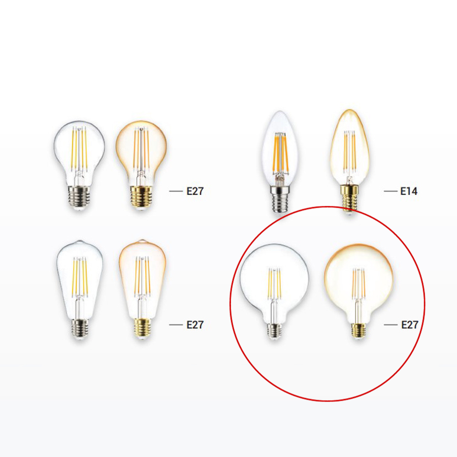 Led Bulb Filament Loại G125 (E27) 7W