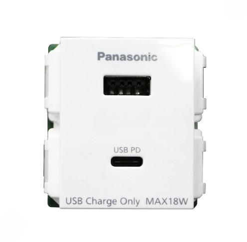 Ổ cắm USB 2 cổng type A-C Panasonic WIDE-Color WEF14821W-VN / WEF14821H-VN