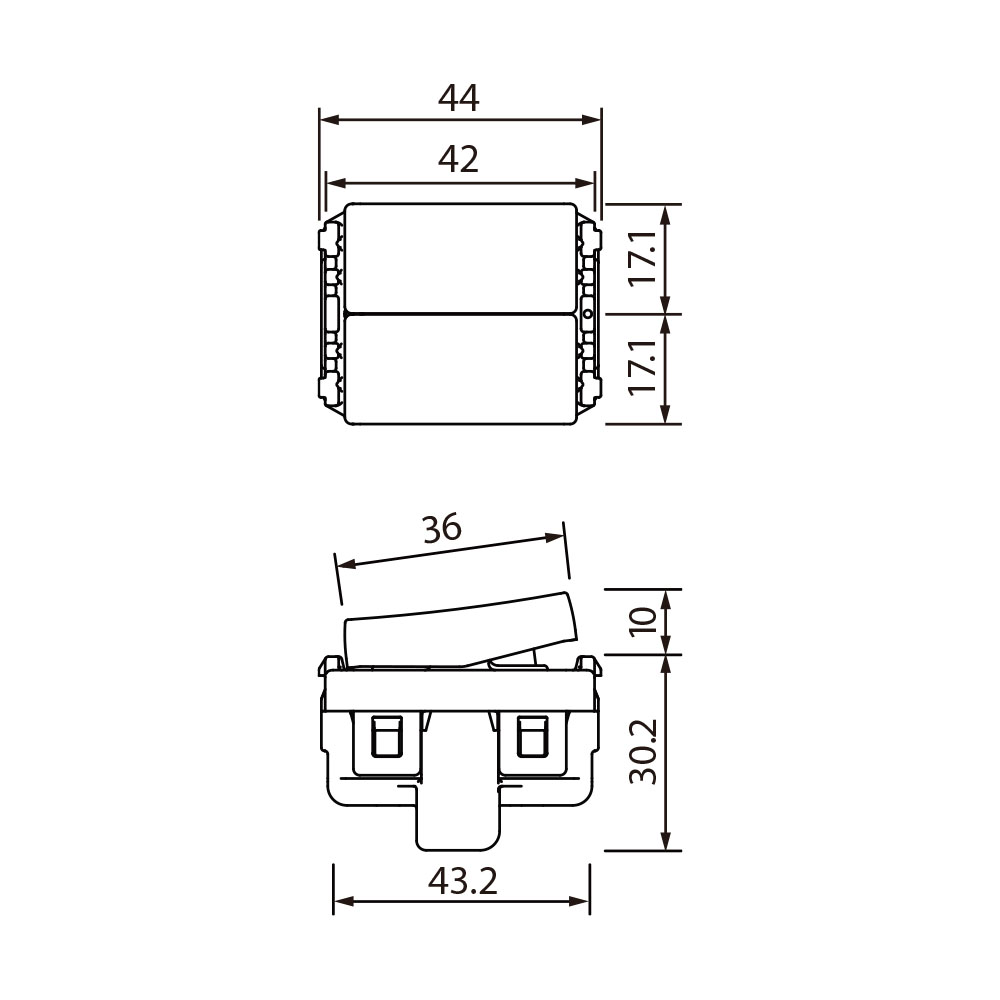 Công tắc 2 chiều loại đôi Panasonic Halumie WEVH5542-7