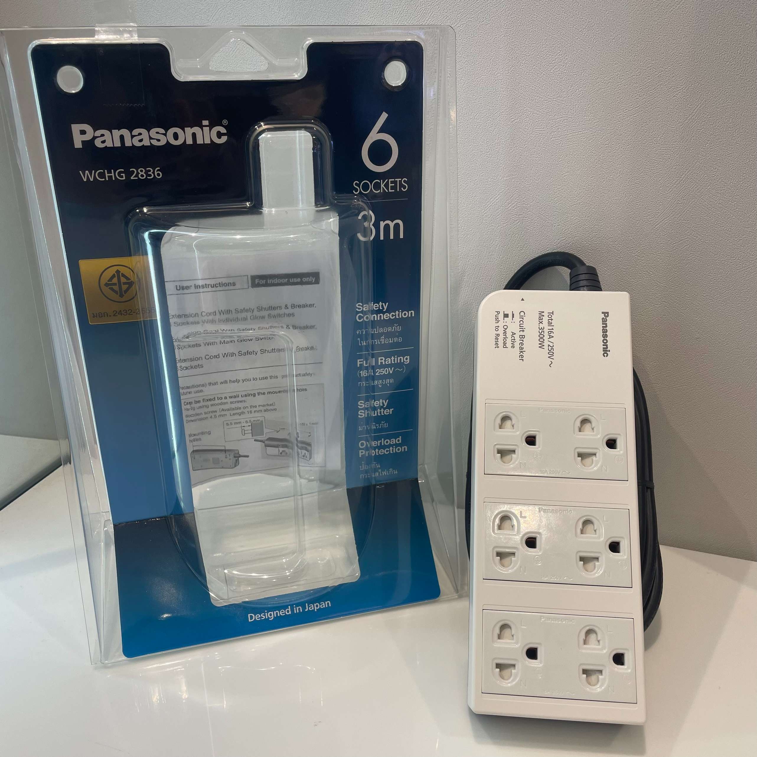 Ổ cắm điện Panasonic có dây WCHG2836