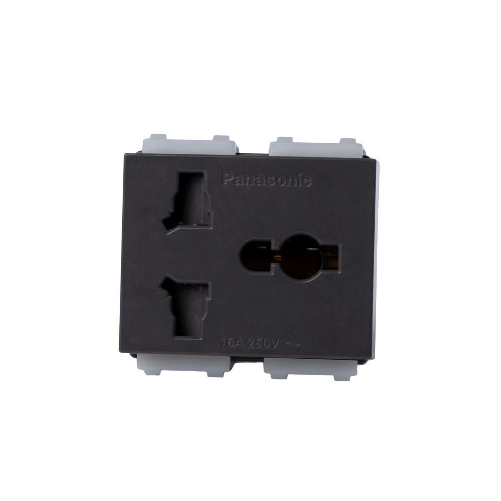 Ổ cắm 3 chấu đa năng Panasonic WEV117107H có màn che dòng WIDE-Color