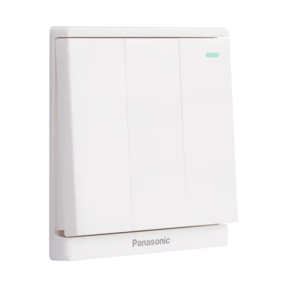 Bộ 3 công tắc 2 chiều chỉ báo dạ quang dòng Moderva Panasonic WMF516