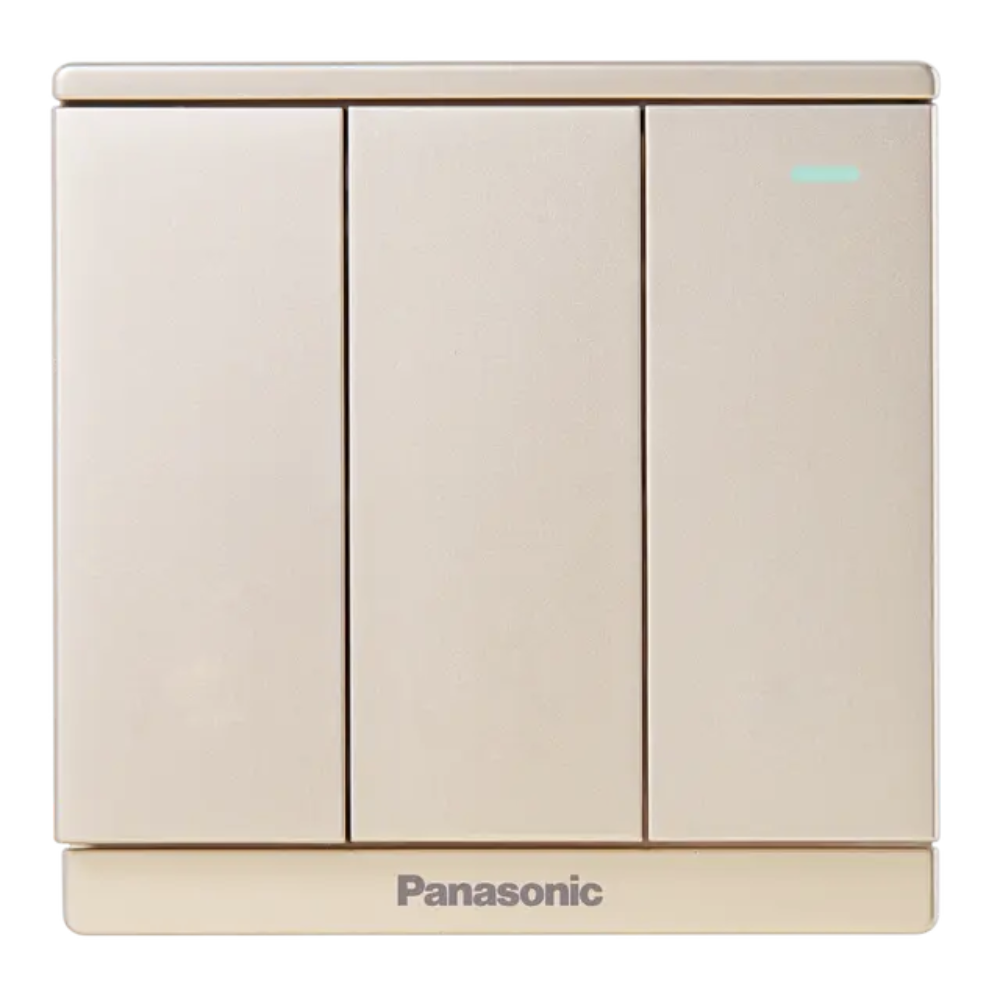 Bộ 3 công tắc 2 chiều chỉ báo dạ quang dòng Moderva Panasonic WMF516