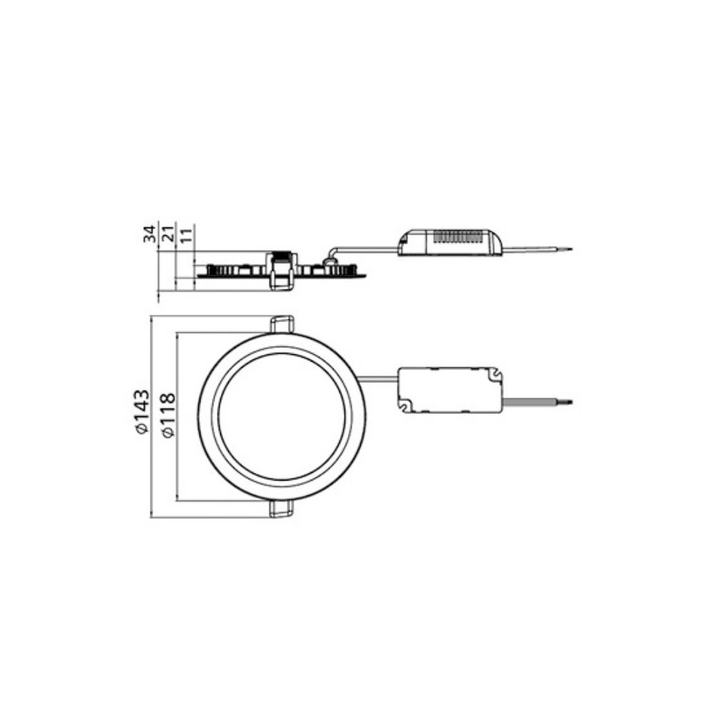 Đèn LED âm trần Panasonic EZ-M 9W Ø118 mm