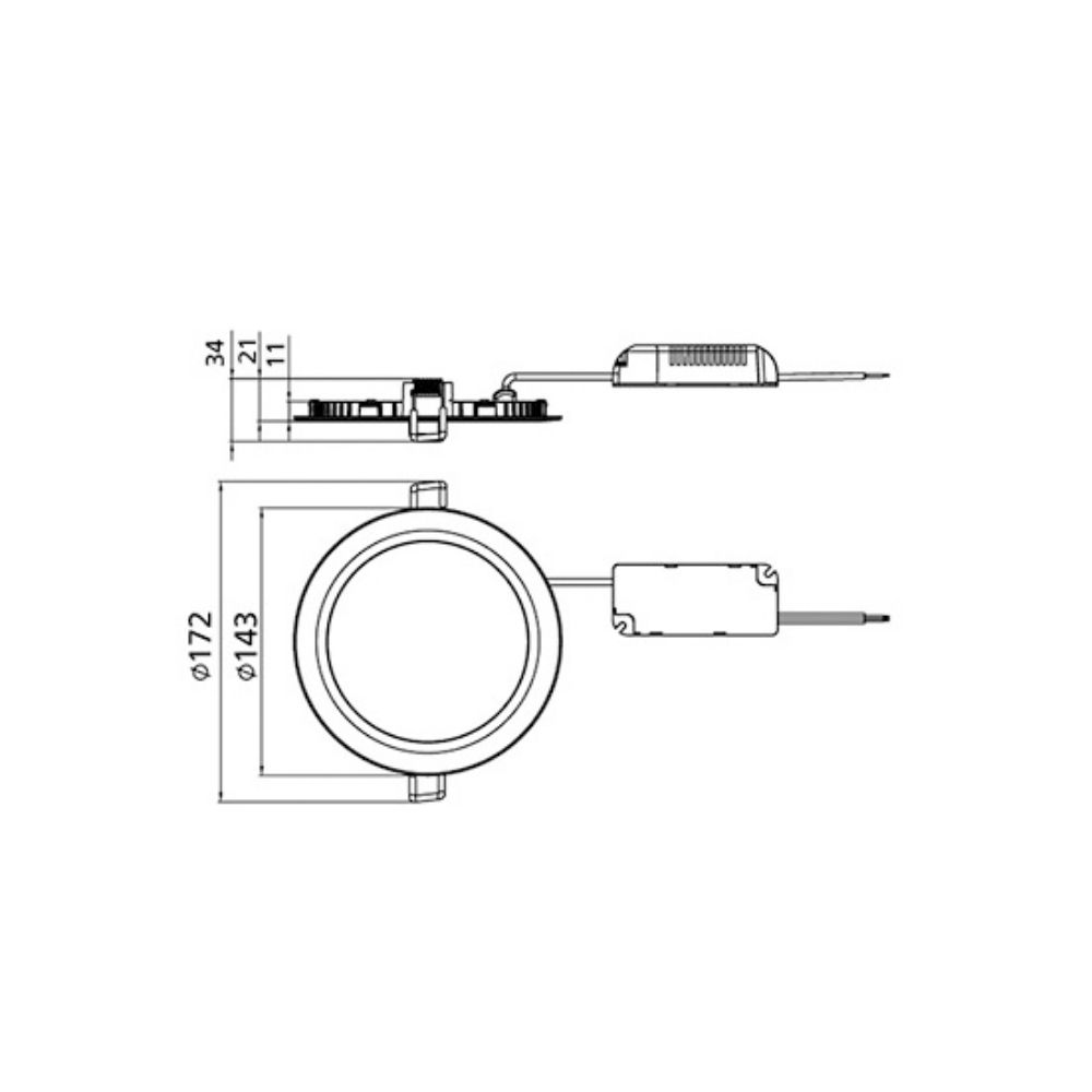 Đèn LED âm trần Panasonic EZ-M 9W Ø143 mm