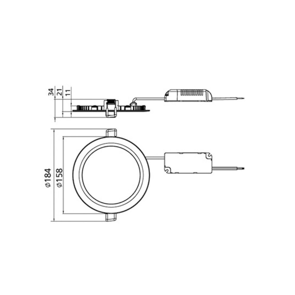 Đèn LED âm trần Panasonic EZ-M 12W Ø118 mm