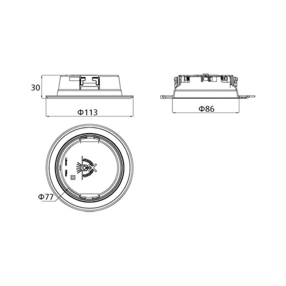 Đèn LED âm trần Panasonic DN DESIGN viền vàng 9W Ø113 mm