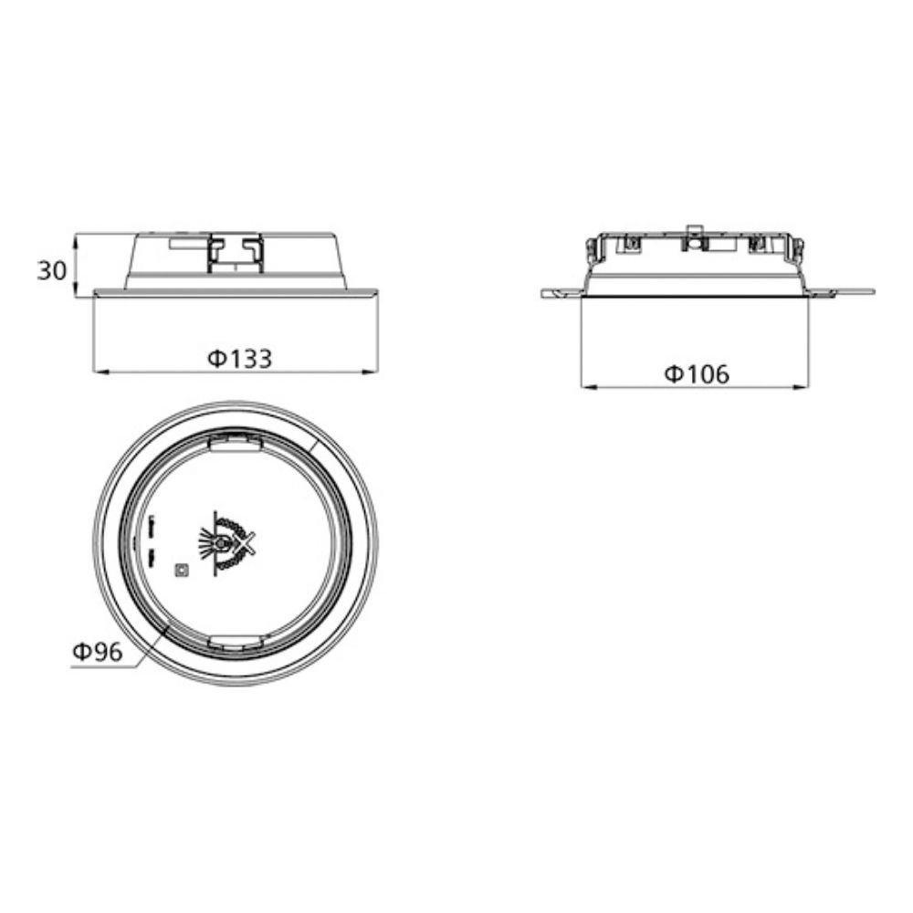 Đèn LED âm trần Panasonic DN DESIGN viền xám 9W Ø133 mm