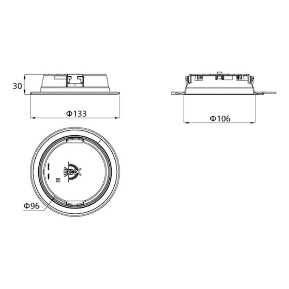 Đèn LED âm trần Panasonic DN DESIGN viền vàng 9W Ø133 mm
