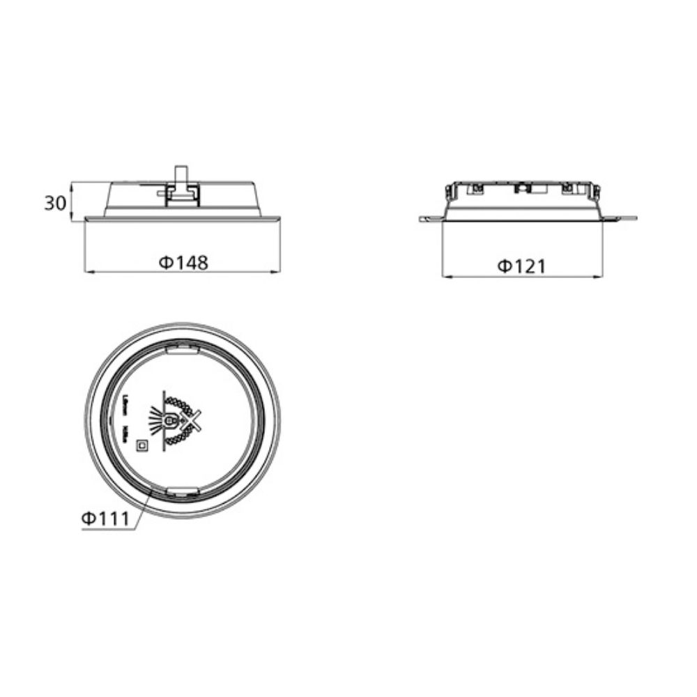 Đèn LED âm trần Panasonic DN DESIGN viền đen 12W Ø148 mm