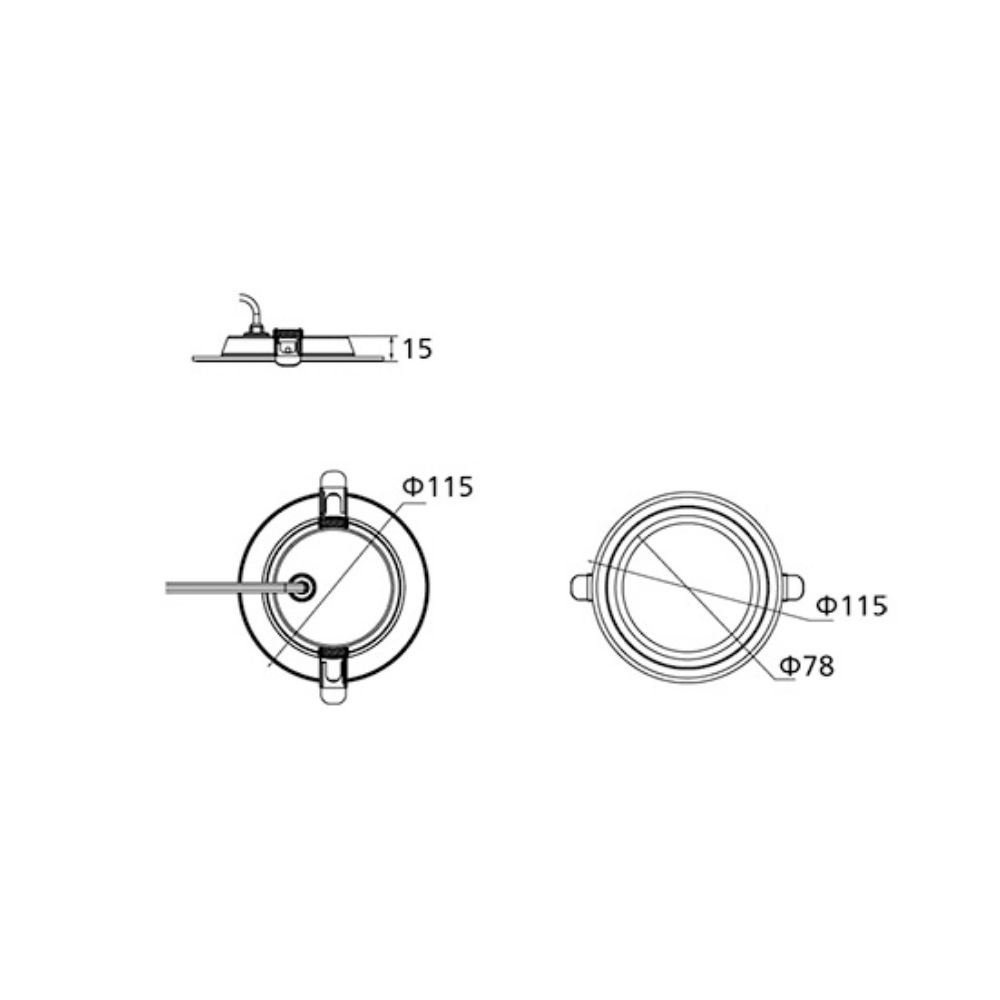 Đèn LED âm trần PanasonicCOLOR RIM viền vàng 7W