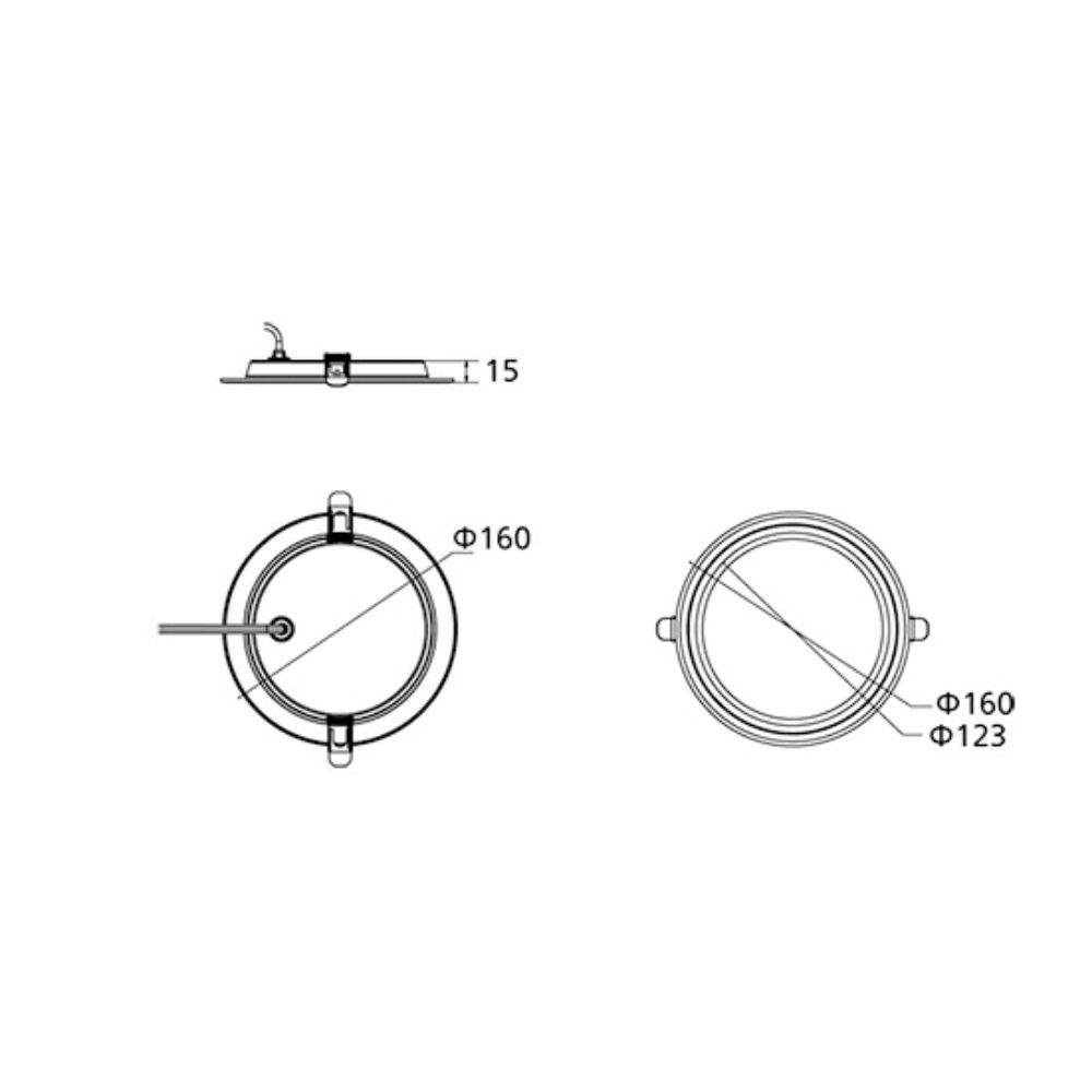 Đèn LED âm trần Panasonic COLOR RIM viền bạc 9W Ø160 mm