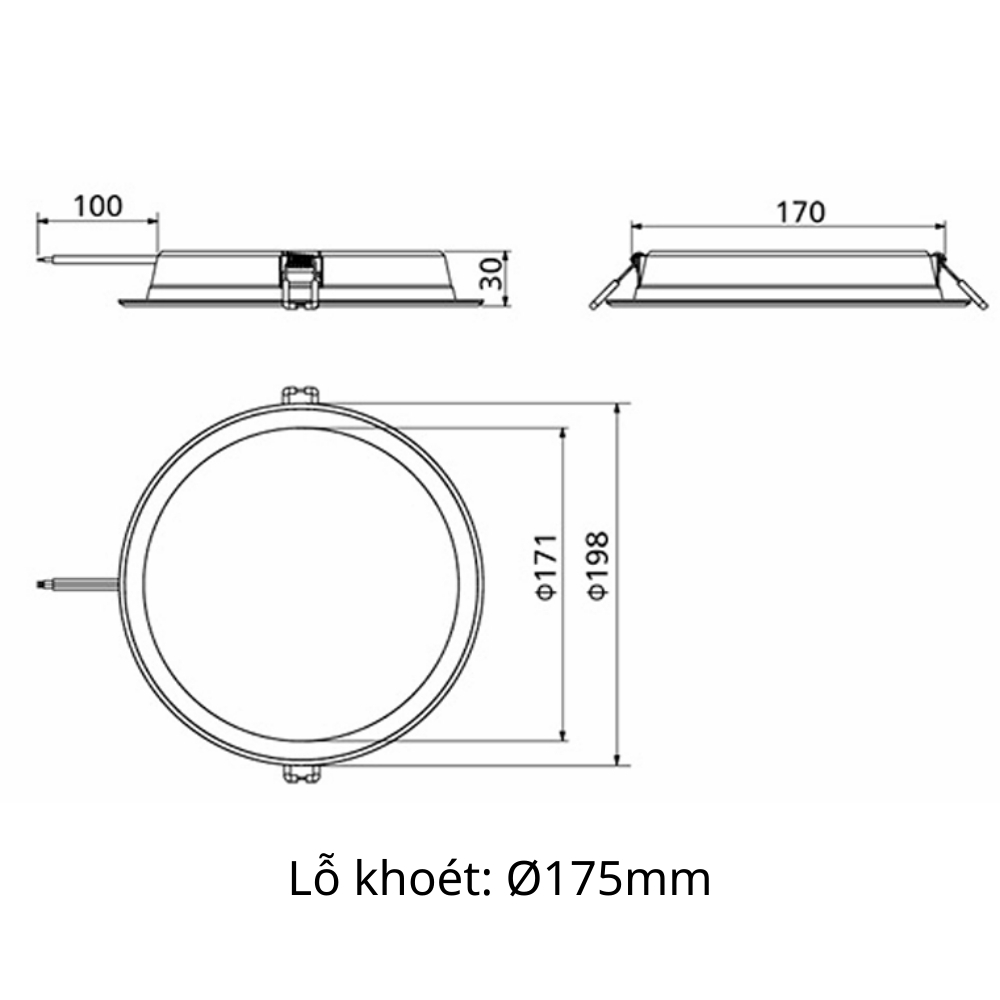 Đèn LED âm trần Panasonic DN 3G 24W