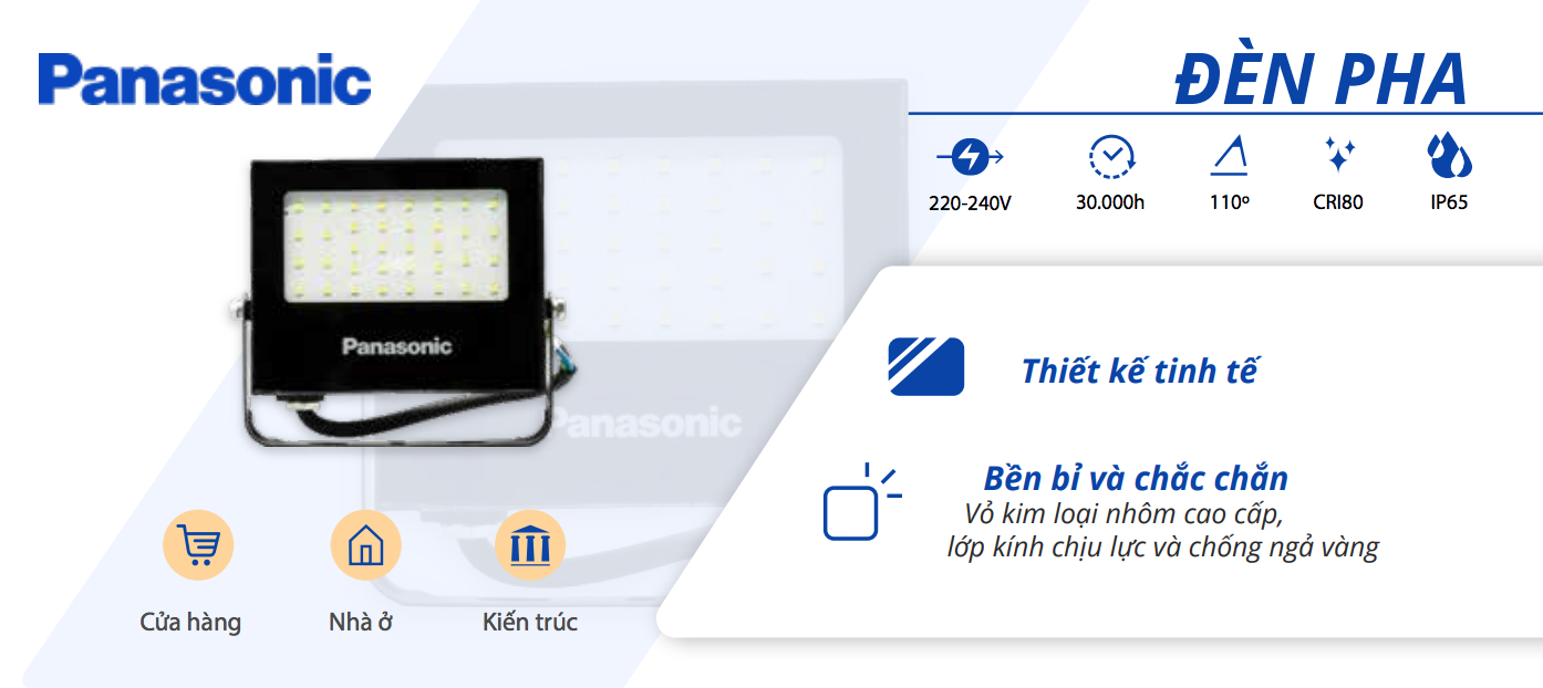 Đèn Pha Led công suất từ 10W đến 200W PANASONIC