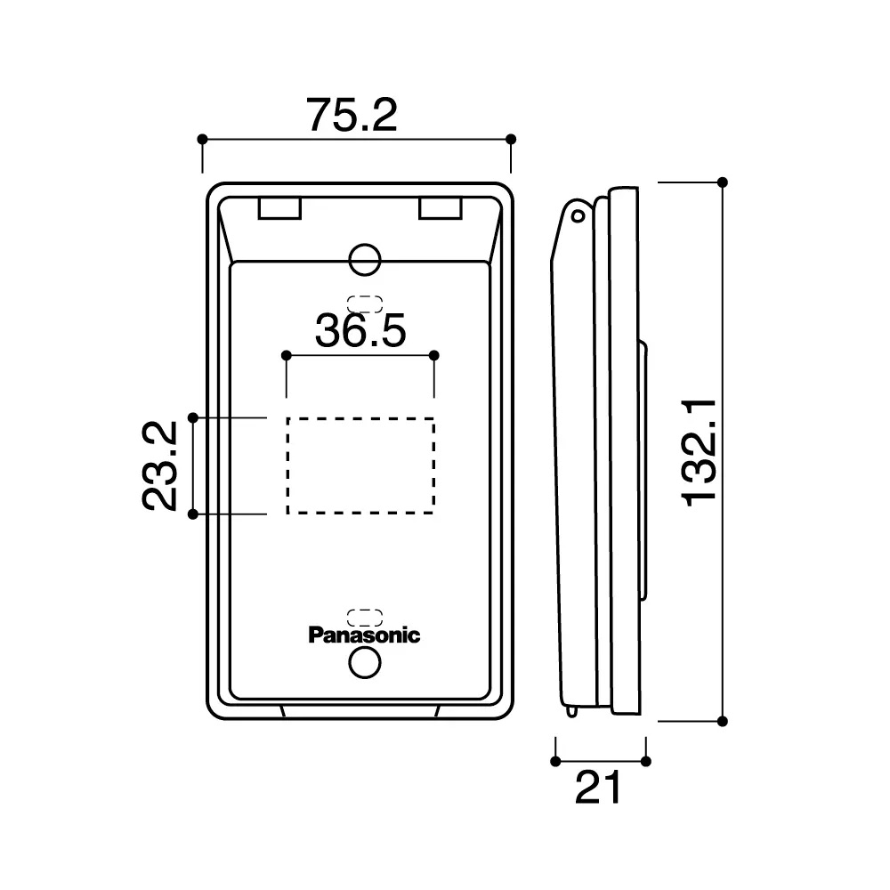 Mặt 1 thiết bị có nắp che mưa Panasonic WEG7901