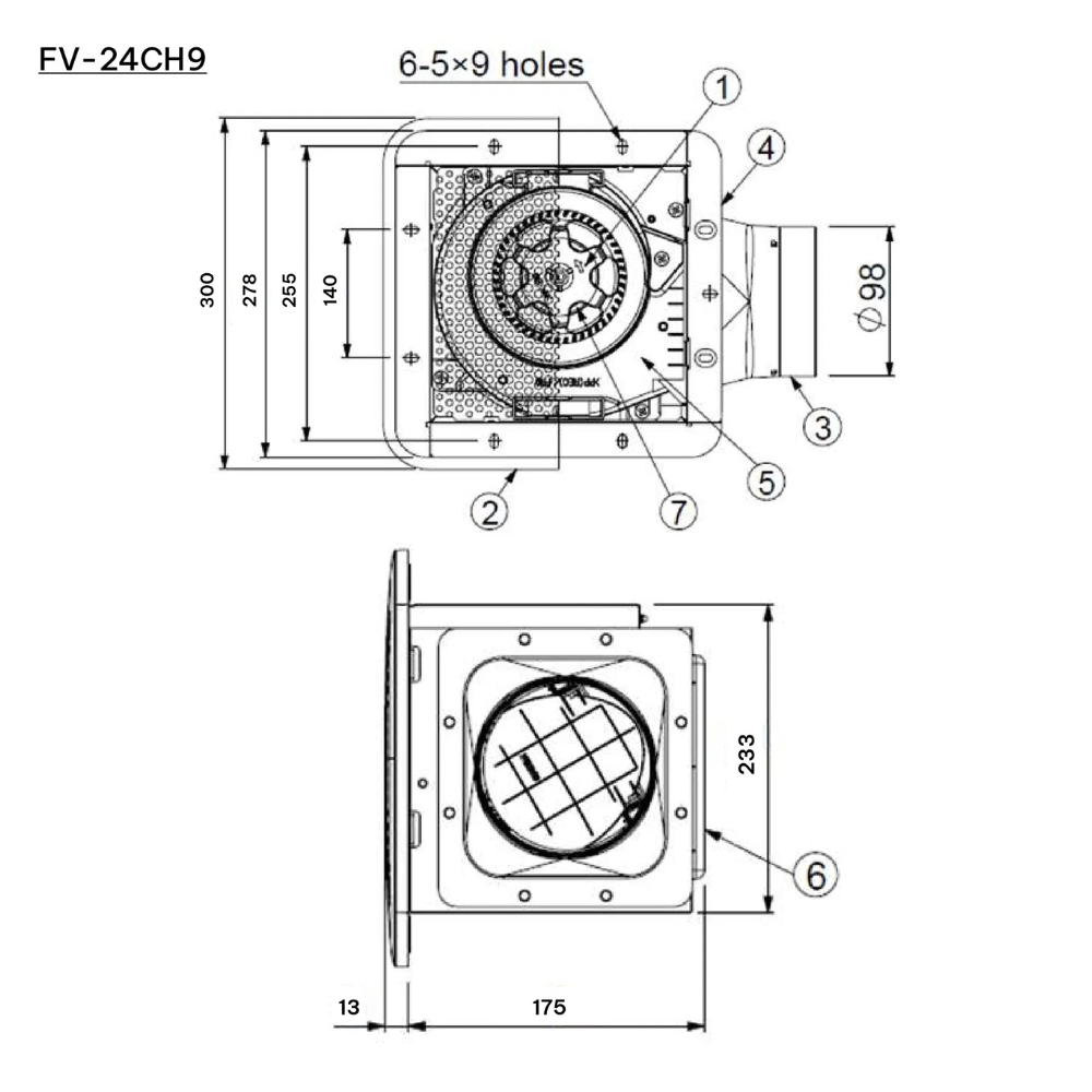 Quạt hút thông gió âm trần Panasonic FV-17CU9 / FV-24CU9 / FV-24CD9 / FV-24CH9