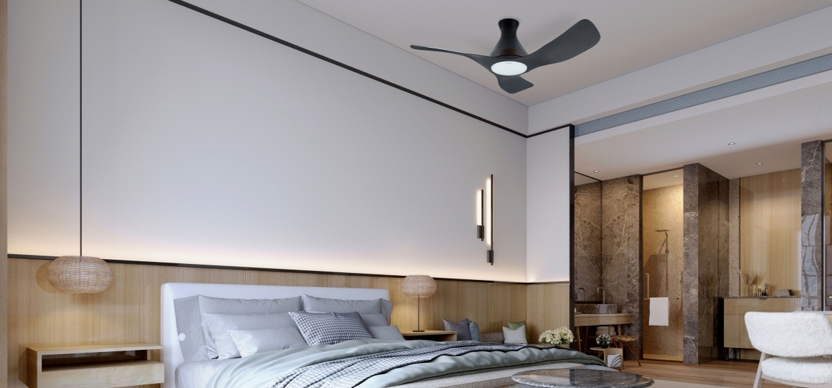 Quạt trần 3 cánh đèn led + điều khiển từ xa Panasonic F-48DGL