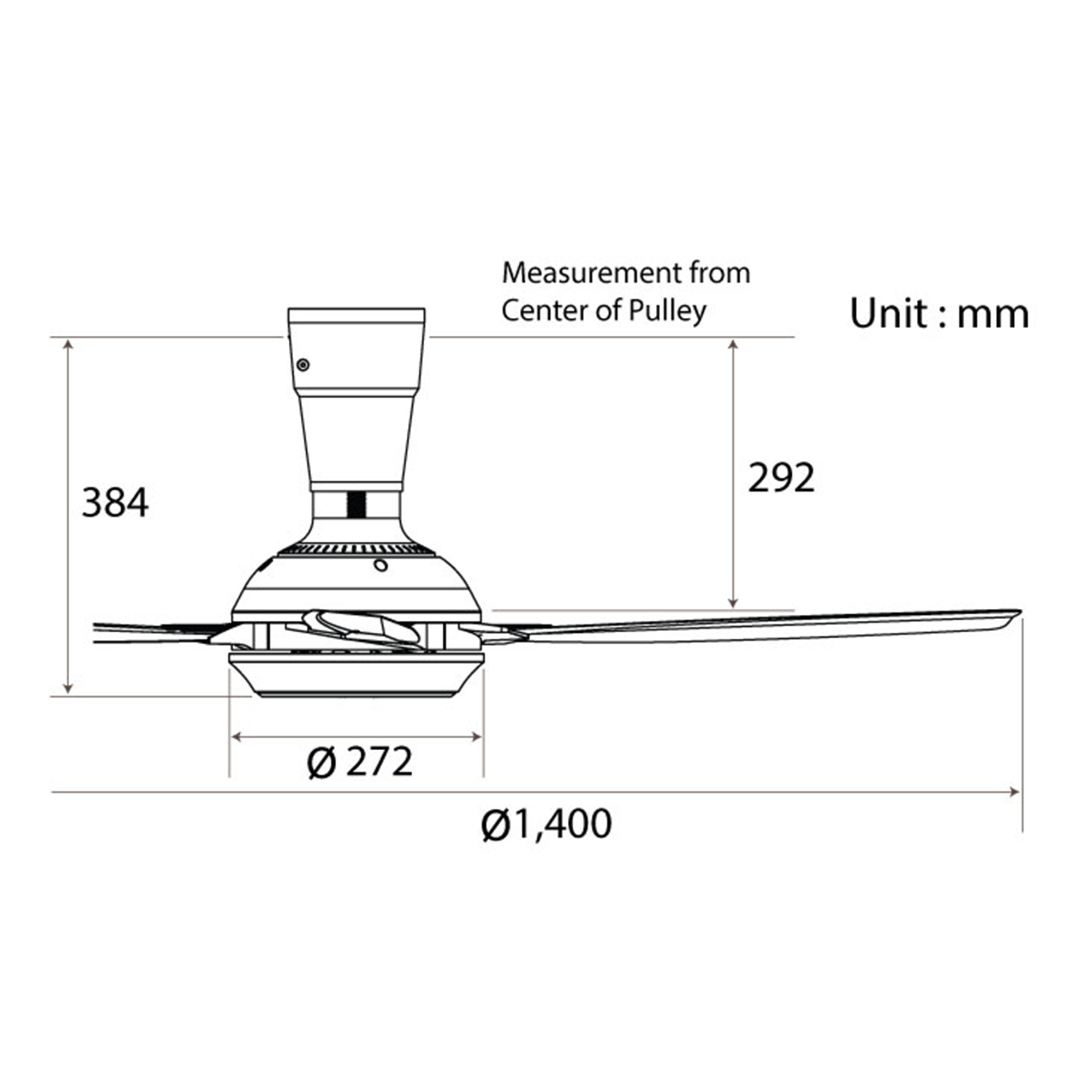 Quạt trần Panasonic 4 cánh điều khiển từ xa F-56XPG