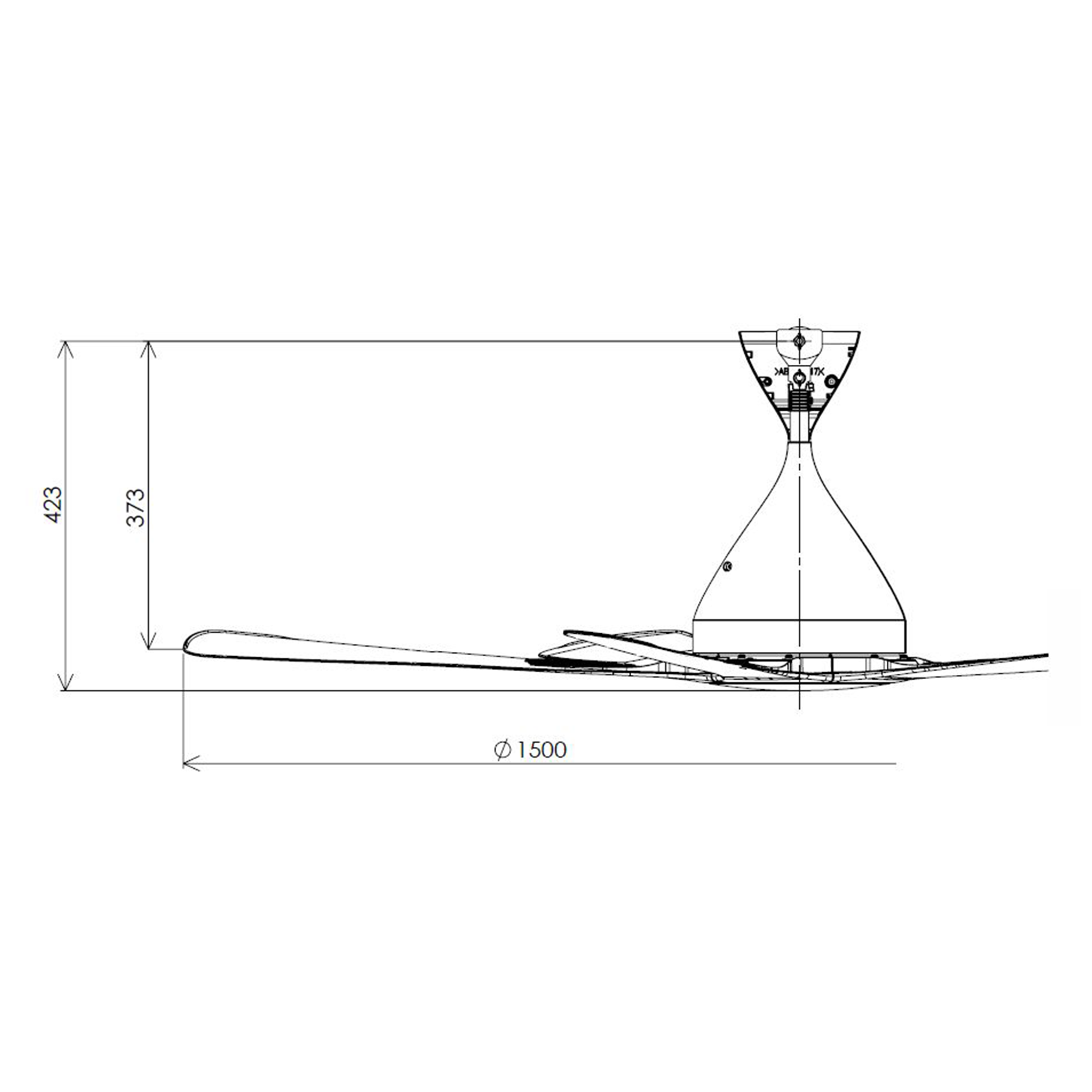 Quạt trần Panasonic 5 cánh điều khiển từ xa F-60DHN