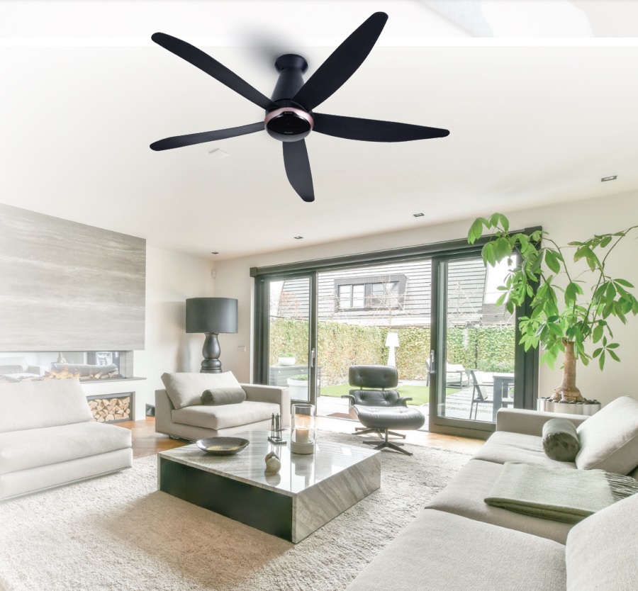 Quạt trần 5 cánh Panasonic F-60FEN (động cơ DC, có remote, nanoeX)